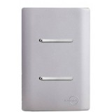 Conjunto Interruptor Duplo Simples  - Novara Especiais Aço